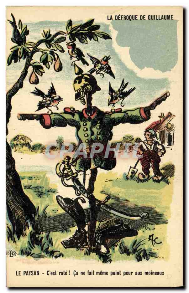 CPA Militaria La defroque de Guillaume Le paysan Epouvantail 
