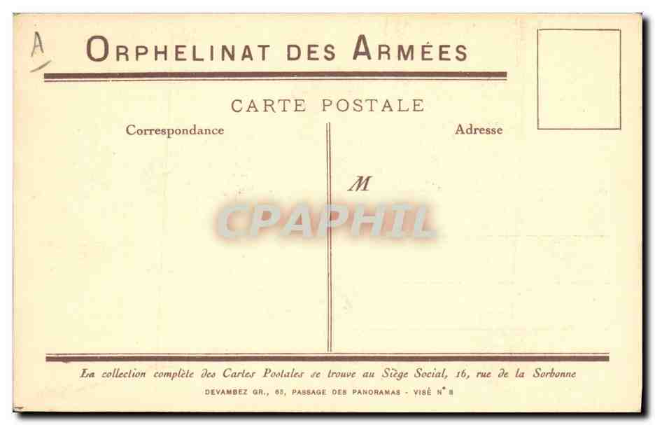 CPA Militaria Enfants orphelinat des Armees Baignoire  — Rückseite