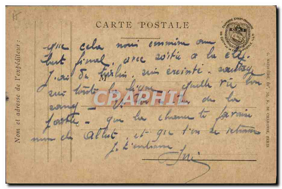 CPA Militaria C'est idiot d'envoyer des machines comme ca  — Rückseite