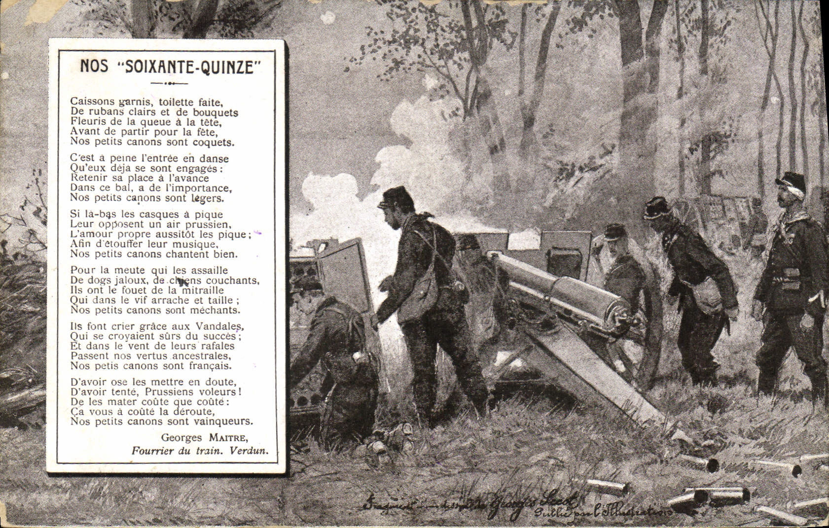 CPA Militaria Nos Soixante Quinze canon 