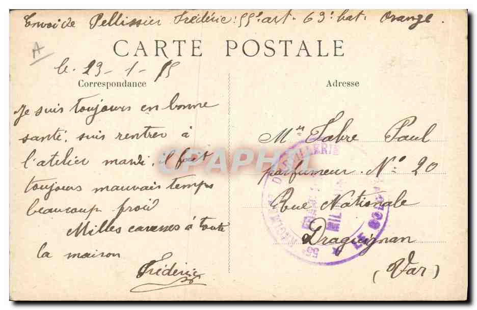 CPA Militaria Nos Soixante Quinze canon  — Rückseite