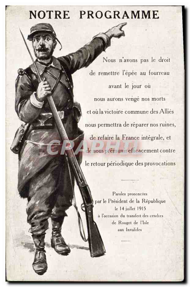 CPA Militaria Notre programme 