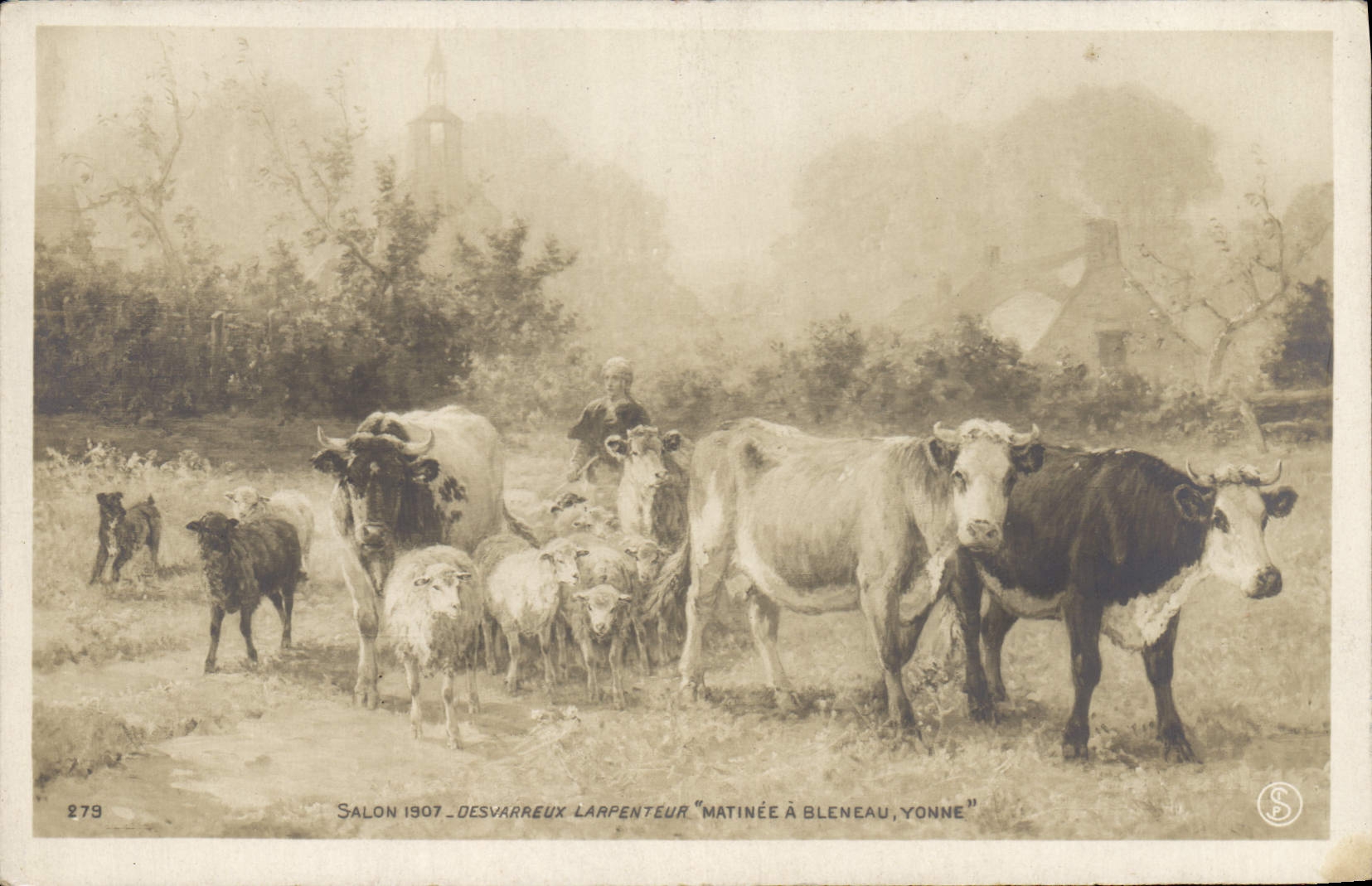 CPA Salon 1907 Desvarreux Larpenteur Matinee a Bleneau Yonne 