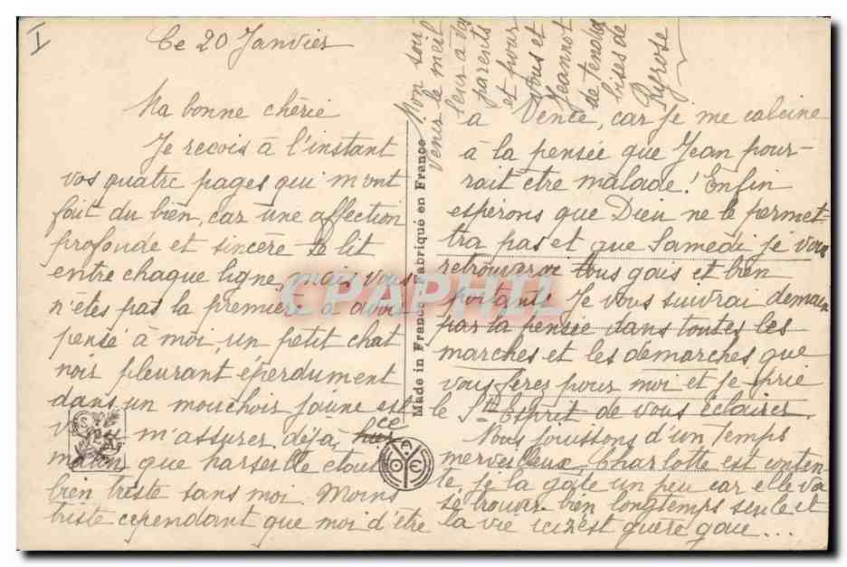 CPA Salon de Paris Rieder Brodeuse  — Verso