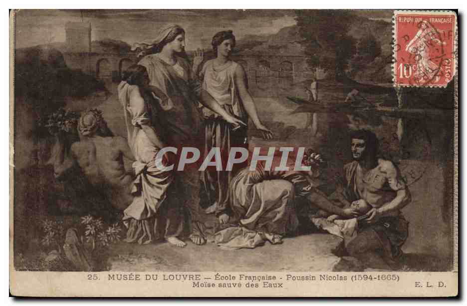 CPA Musee du Louvre Poussin Nicolas Moise sauve des eaux 