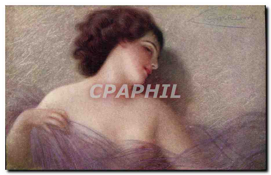 Jeune femme en robe violette — œuvre de Groom — éditée par Arca Ltd - Paris