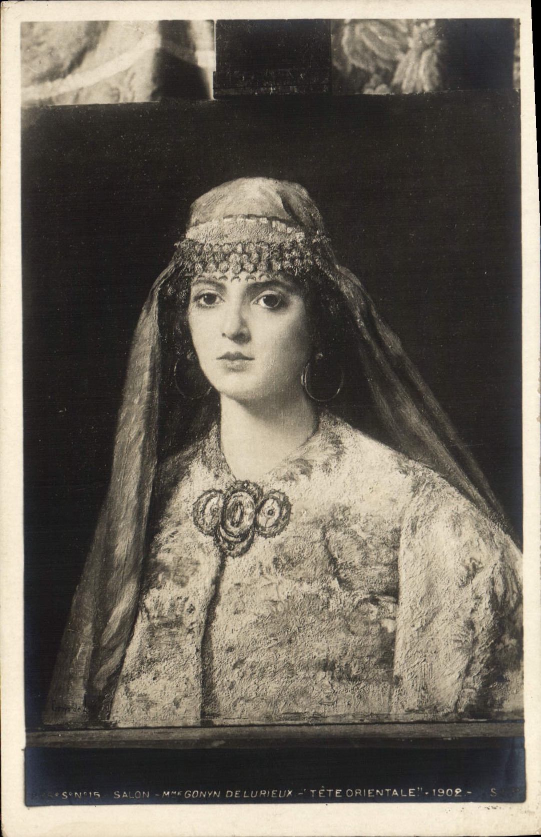 CPA Salon Gonyn de Lurieux Tete orientale 1902 