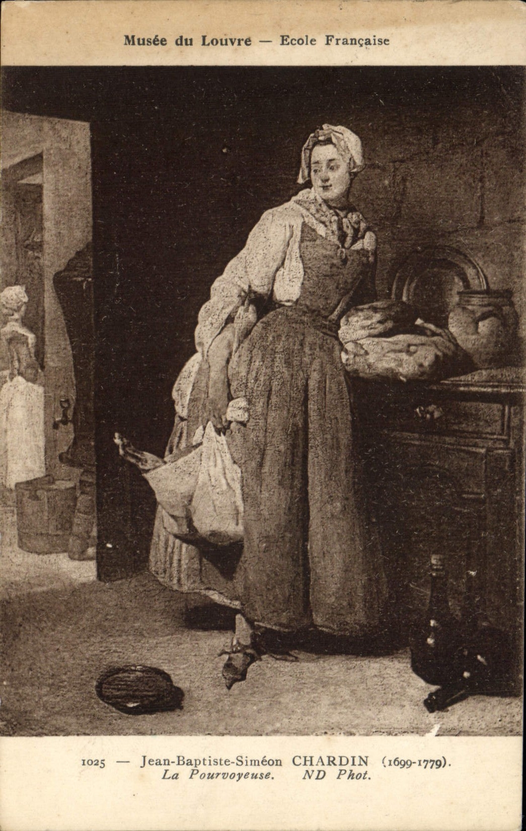 CPA Paris Musee du Louvre Jean Baptiste Simeon Chardin La pourvoyeuse 