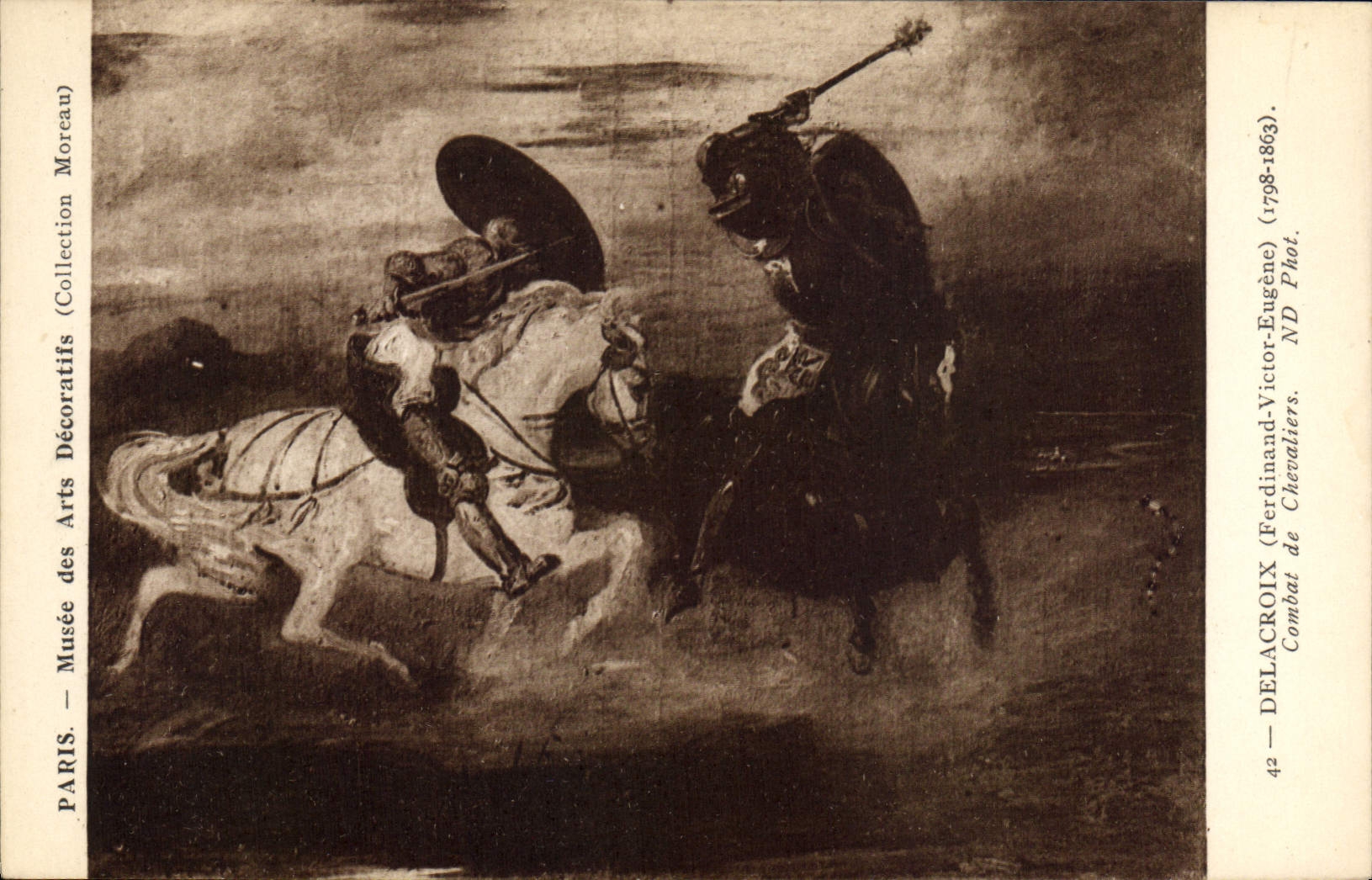Combat de chevaliers — Delacroix — Phot. Victor-Eugène (1798-1863) — Collection Eugène Moreau