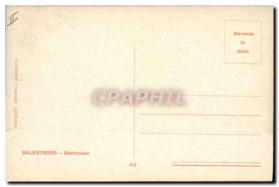 CPA Balestrierie Beethoven  — Verso
