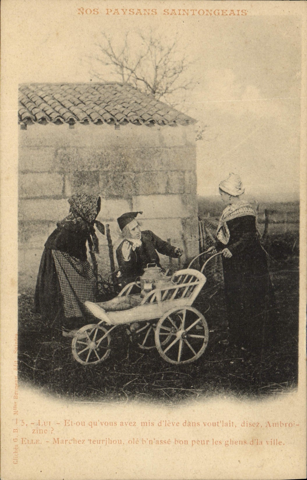 CPA Folklore Paysans Saintongeais 