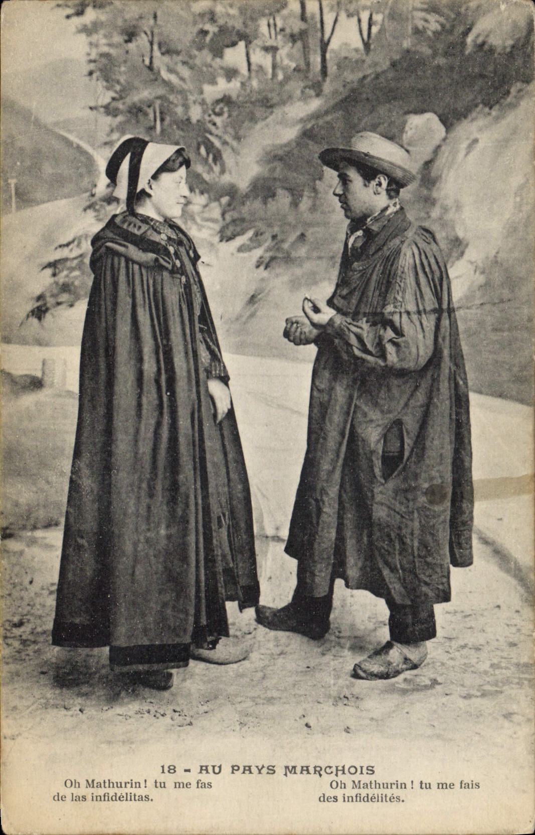 CPA Folklore Au pays Marchois 