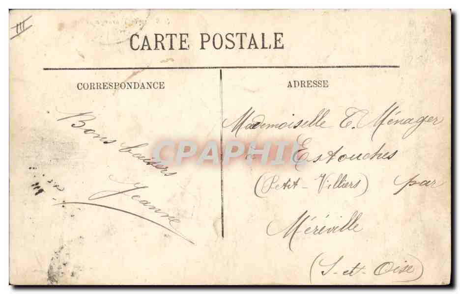 CPA Folklore Nos Tourangelles  — Verso
