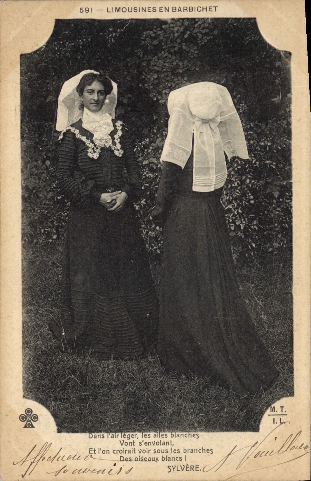 CPA Folklore Limousines en Barbichet 