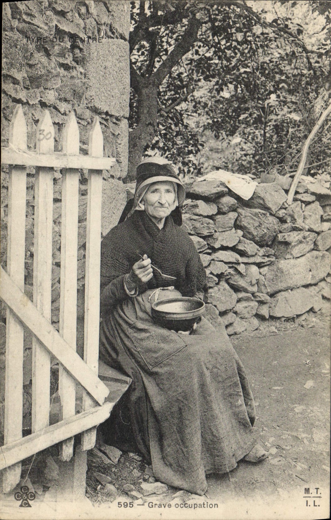 CPA Folklore Grave occupation 