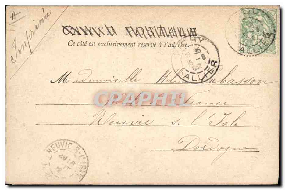 CPA Folklore Bourree Bourbonnaise  — Verso