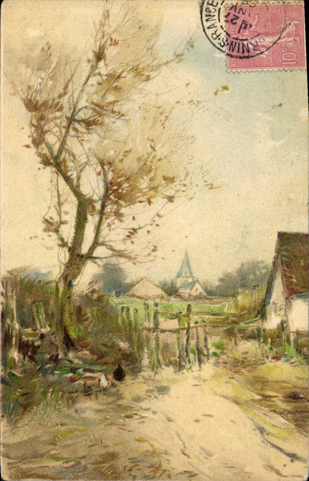 CPA Fantaisie Illustrateur Paysage
