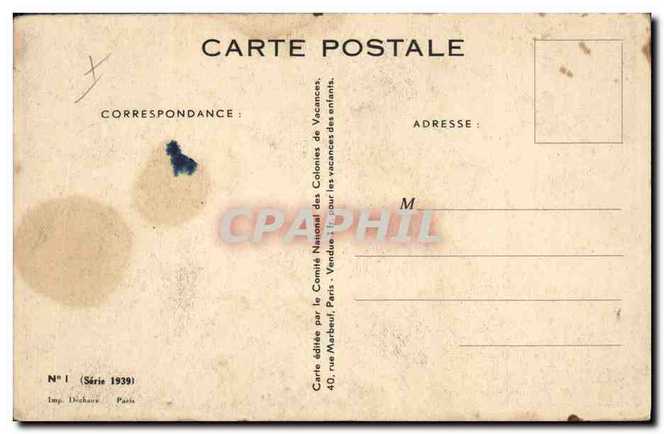 CPA Fantaisie Illustrateur Enfant Hesitation  — Rückseite
