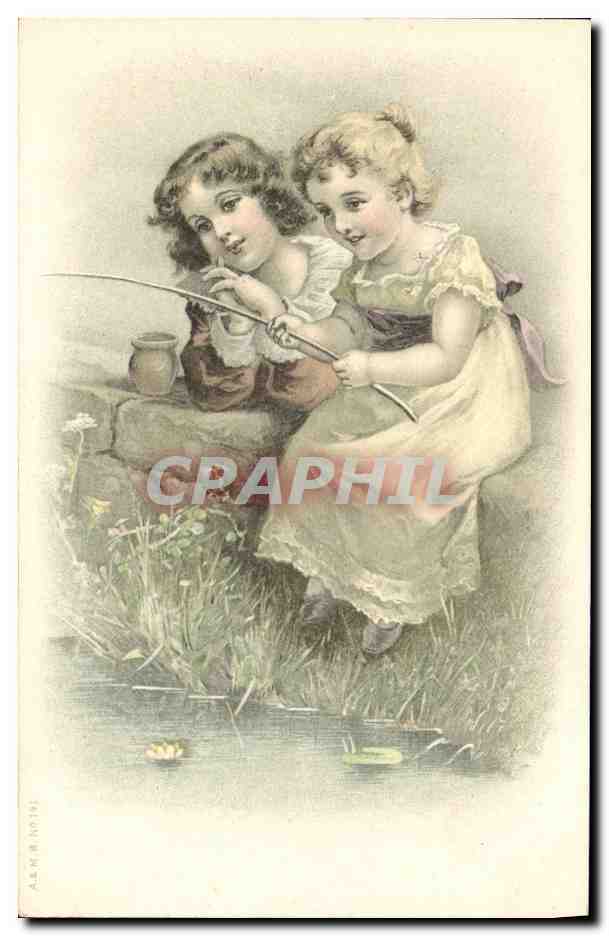 CPA Fantaisie Illustrateur Enfants Peche 