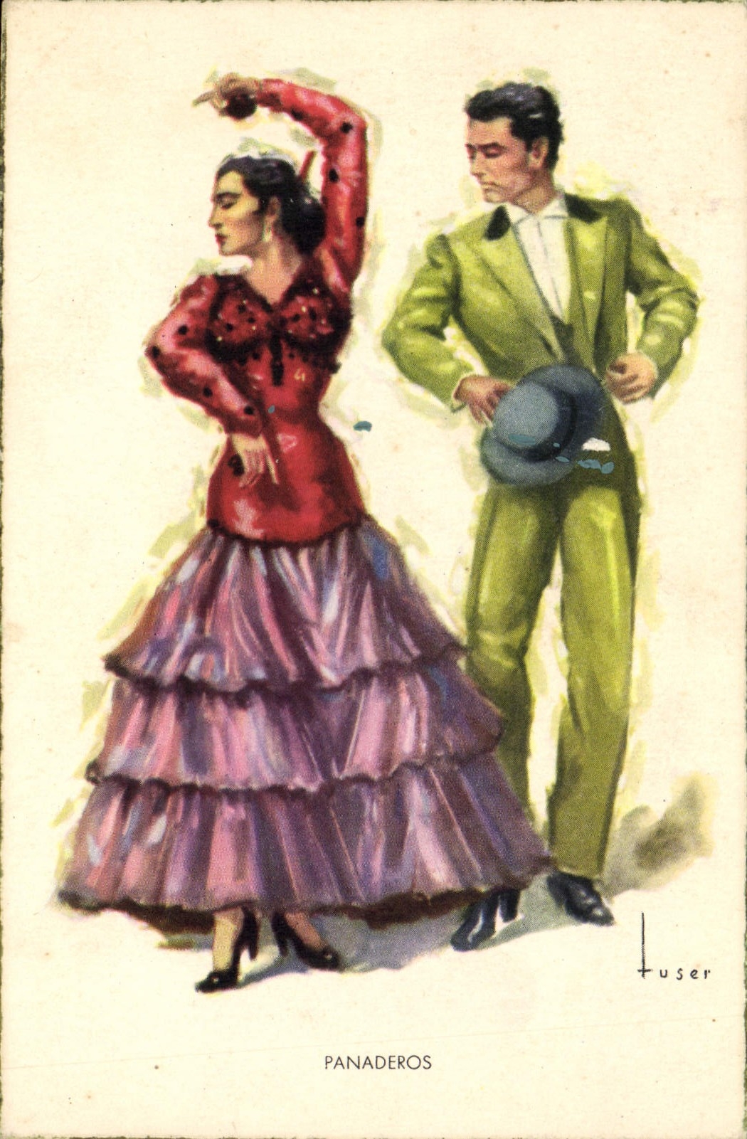 CPA Fantaisie Illustrateur Femme Panaderos 