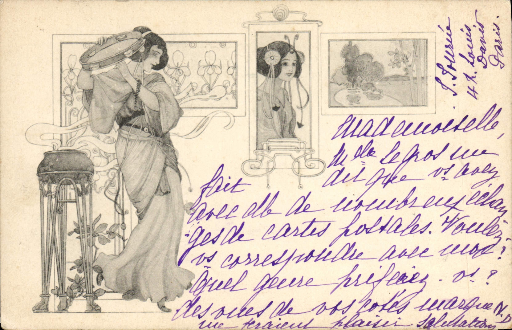 CPA Fantaisie Illustrateur Femme 