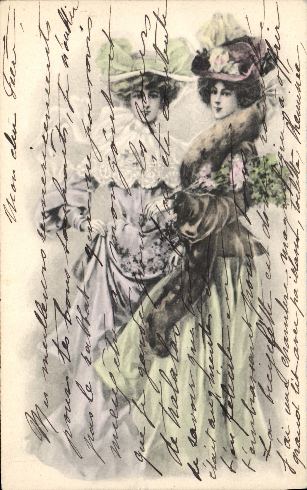 CPA Fantaisie Illustrateur Femmes 