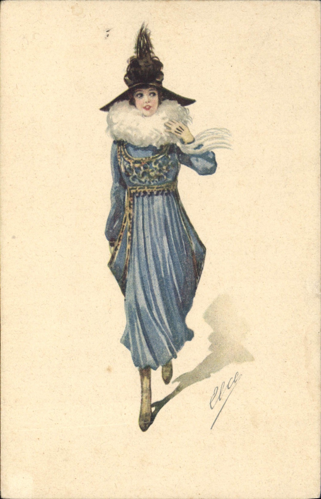 CPA Fantaisie Illustrateur Femme 