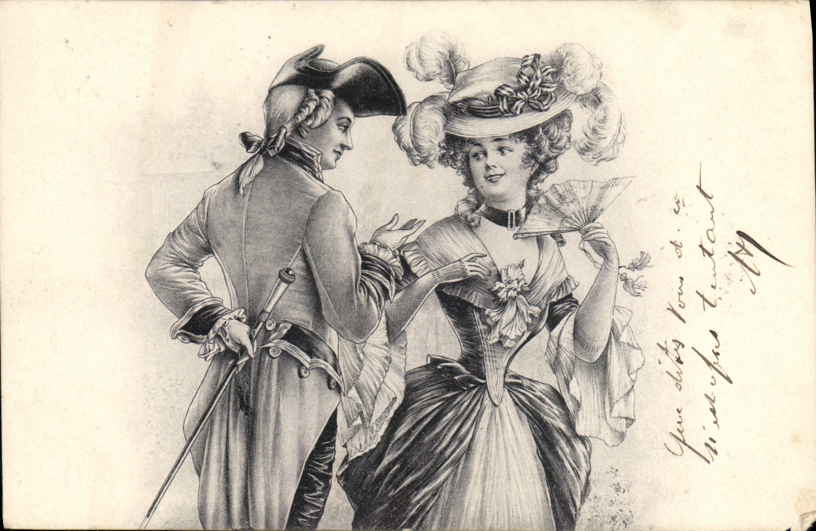 Scène de cour à la mode — éditeur Clément, Tournier & Cie, Genève, série 82