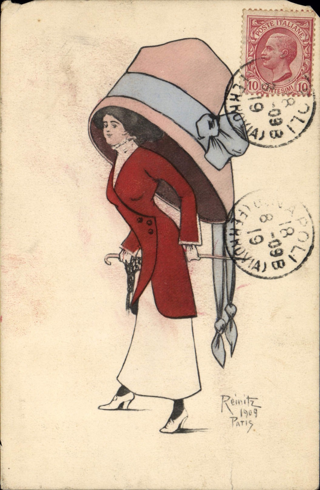 CPA Fantaisie Illustrateur Reinitz Femme 