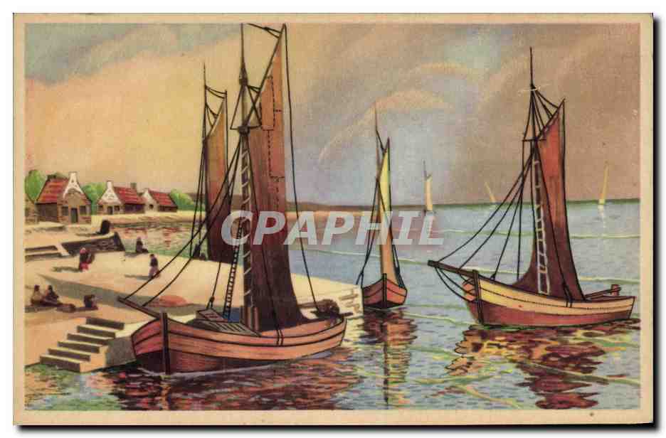 CPA Fantaisie Illustrateur Bateaux 