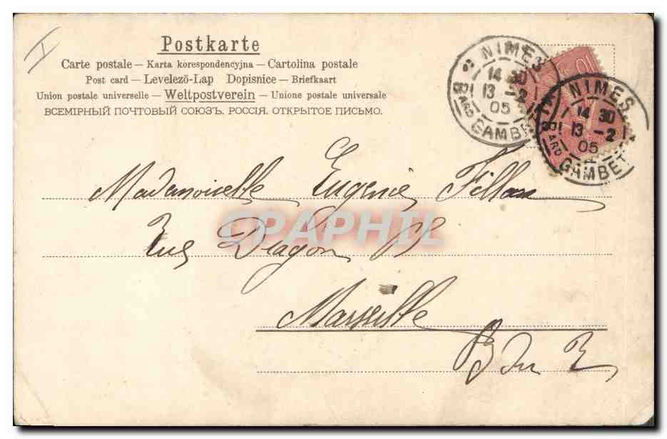 CPA Fantaisie Illustrateur Enfants Barque  — Rückseite