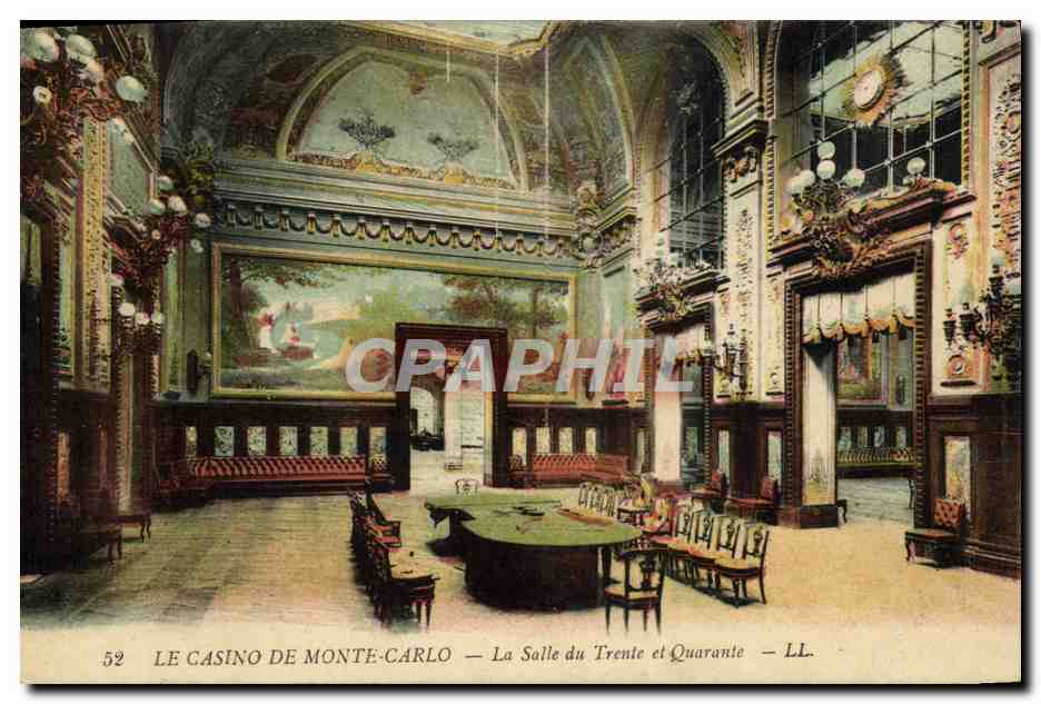 CPA Casino Monte Carlo La salle de Trente et Quarante 