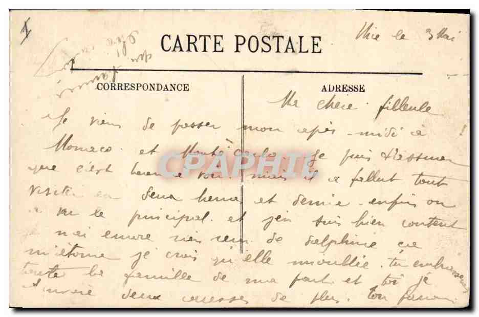 CPA Casino Monte Carlo La salle de Trente et Quarante  — Verso