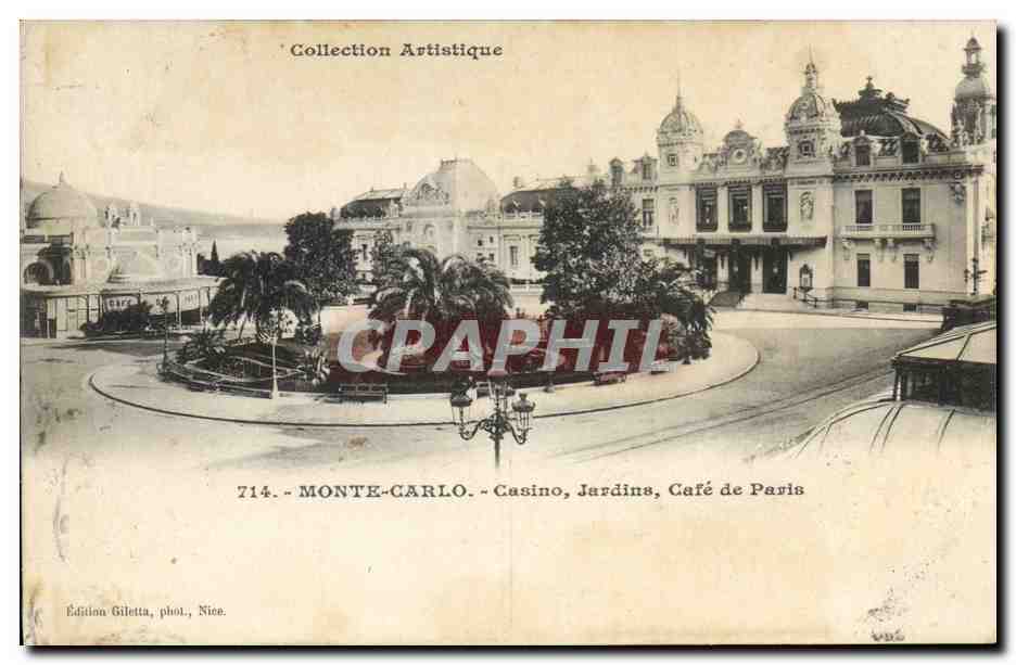 CPA Casino Monte Carlo Casino Jardins Cafe de Paris 
