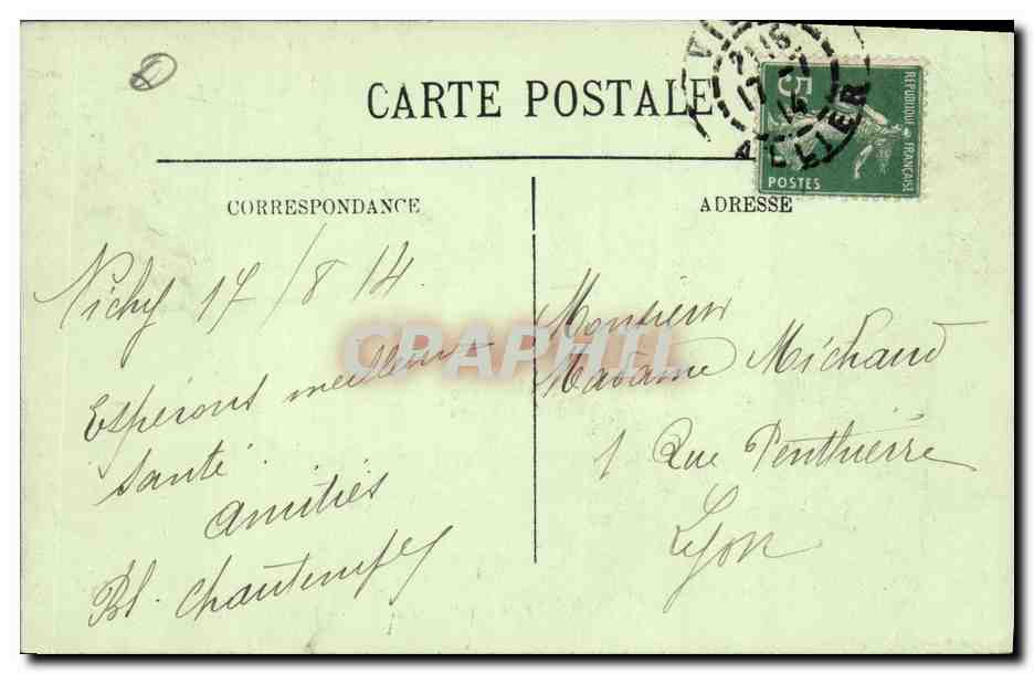 CPA Casino Vichy La salle de jeux  — Rückseite
