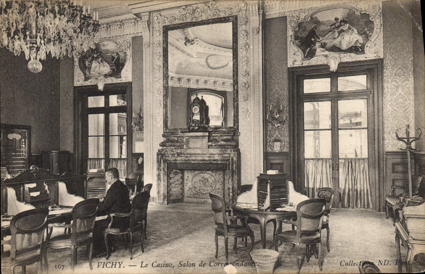 CPA Casino Vichy Salle de correspondance 