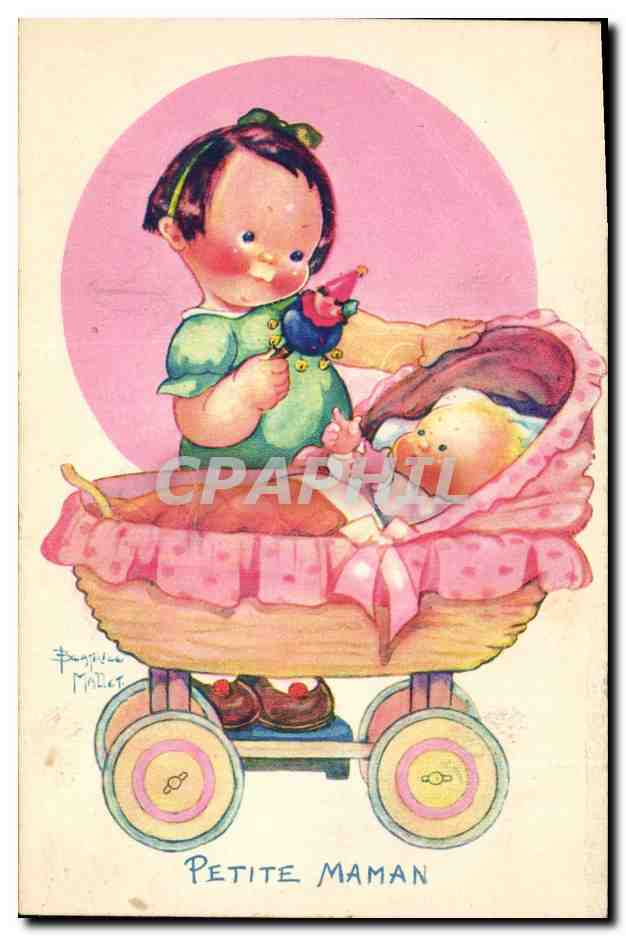 CPA Fantaisie Illustrateur Mallet Enfant Petite maman 