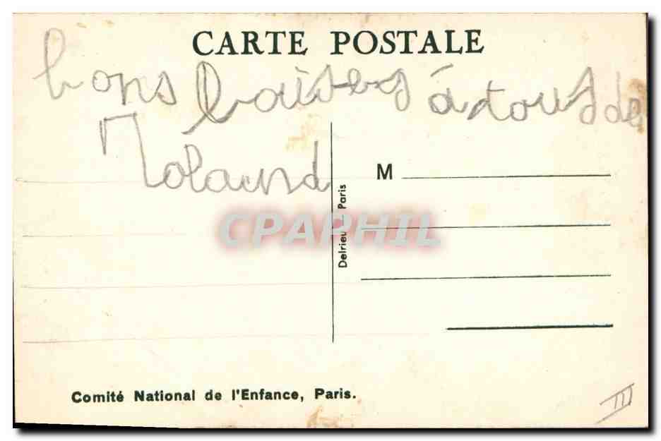 CPA Fantaisie Illustrateur Mallet Enfant Petite maman  — Rückseite