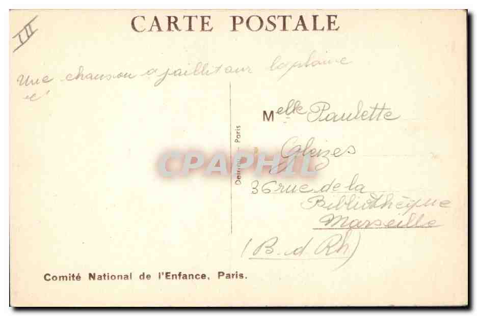CPA Fantaisie Illustrateur Mallet Enfant A qui le tour Chien  — Rückseite