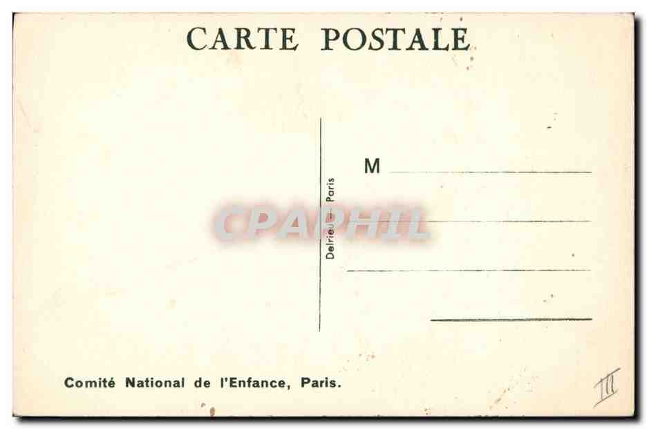 CPA Fantaisie Illustrateur Mallet Enfant Petite maman  — Rückseite