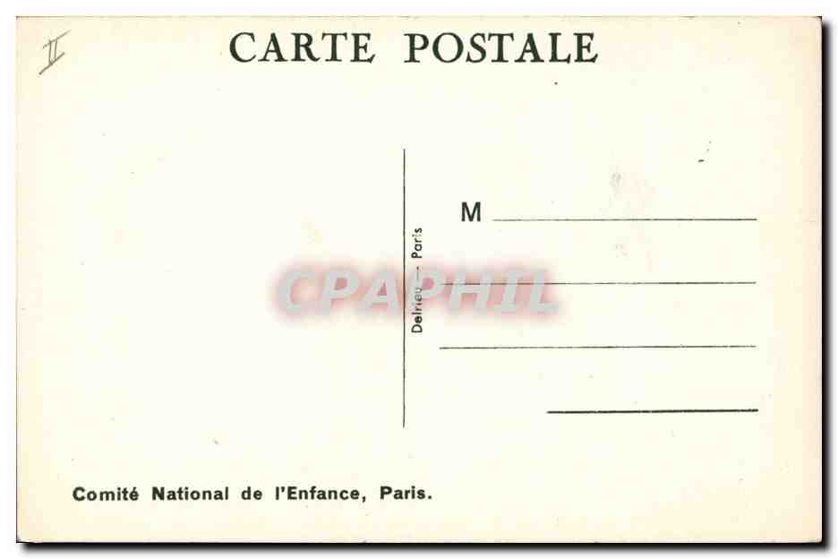 CPA Fantaisie Illustrateur Mallet Enfant Petite maman  — Rückseite