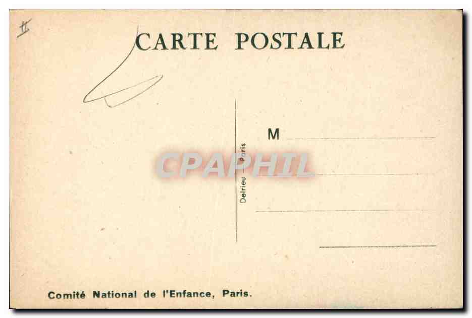 CPA Fantaisie Illustrateur Mallet Enfant Une deux et  — Rückseite