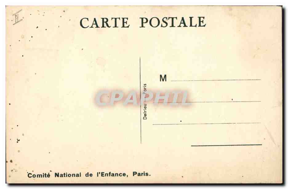 CPA Fantaisie Illustrateur Mallet Enfant Une deux et  — Rückseite
