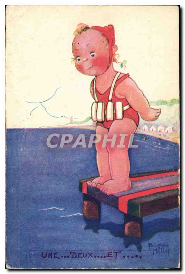 CPA Fantaisie Illustrateur Mallet Enfant Une deux et 