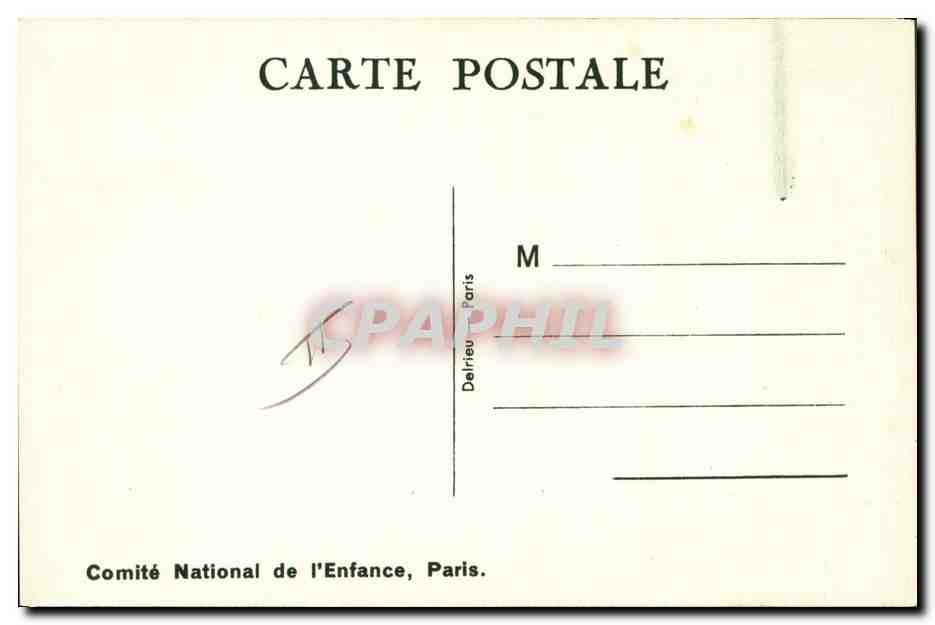CPA Fantaisie Illustrateur Mallet Enfant Petite maman  — Rückseite