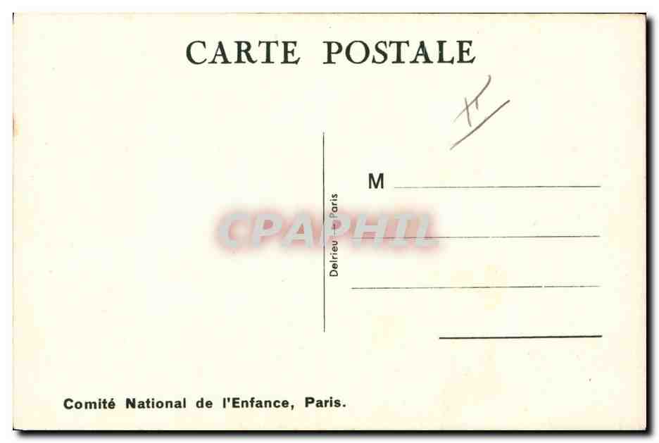 CPA Fantaisie Illustrateur Mallet Enfant Une deux et  — Verso