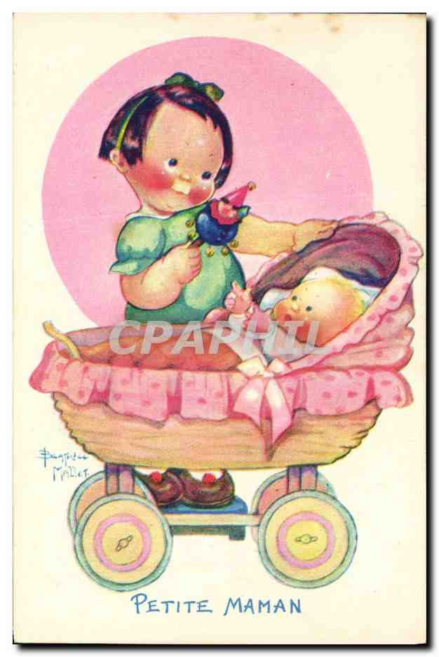 CPA Fantaisie Illustrateur Mallet Enfant Petite maman 