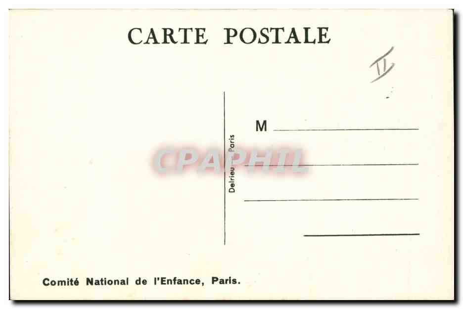 CPA Fantaisie Illustrateur Mallet Enfant Petite maman  — Rückseite
