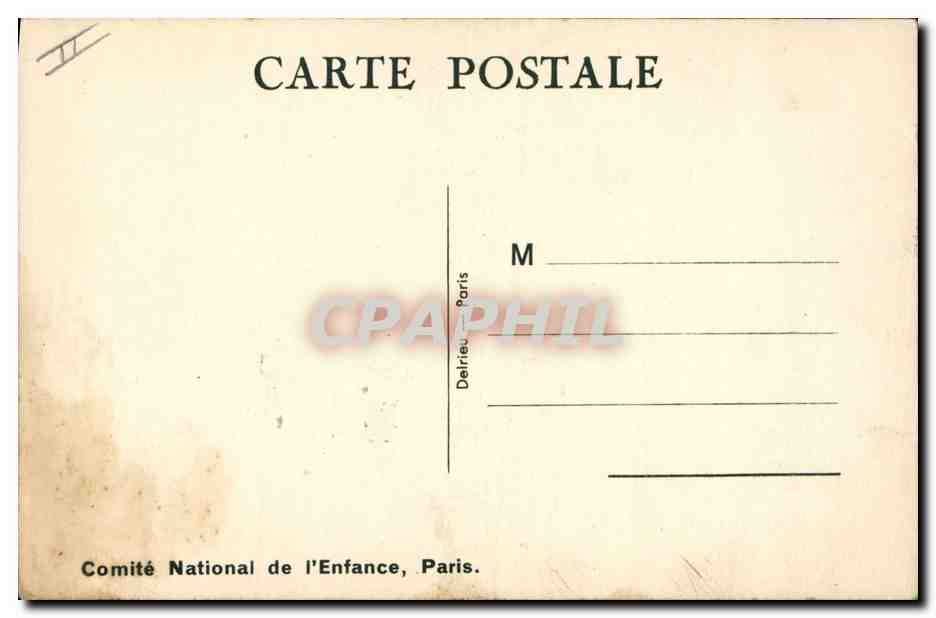 CPA Fantaisie Illustrateur Mallet Enfant Une deux et  — Rückseite