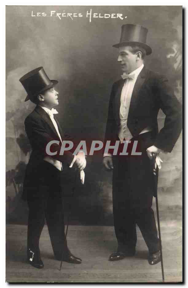 Les Frères Helder — photographie de deux hommes en costume de scène — Louis Martin, 52, Faubourg Saint-Martin, Paris